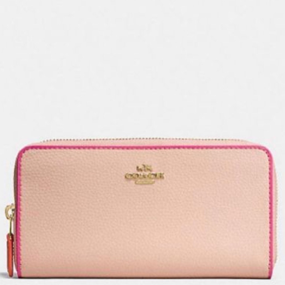 Coach Nude Edgepaint Beige Beechwood Pink Wallet - Picture 3 of 4